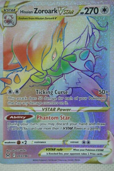 Hisuian Zoroark VSTAR 203/196 Hyper Rare
