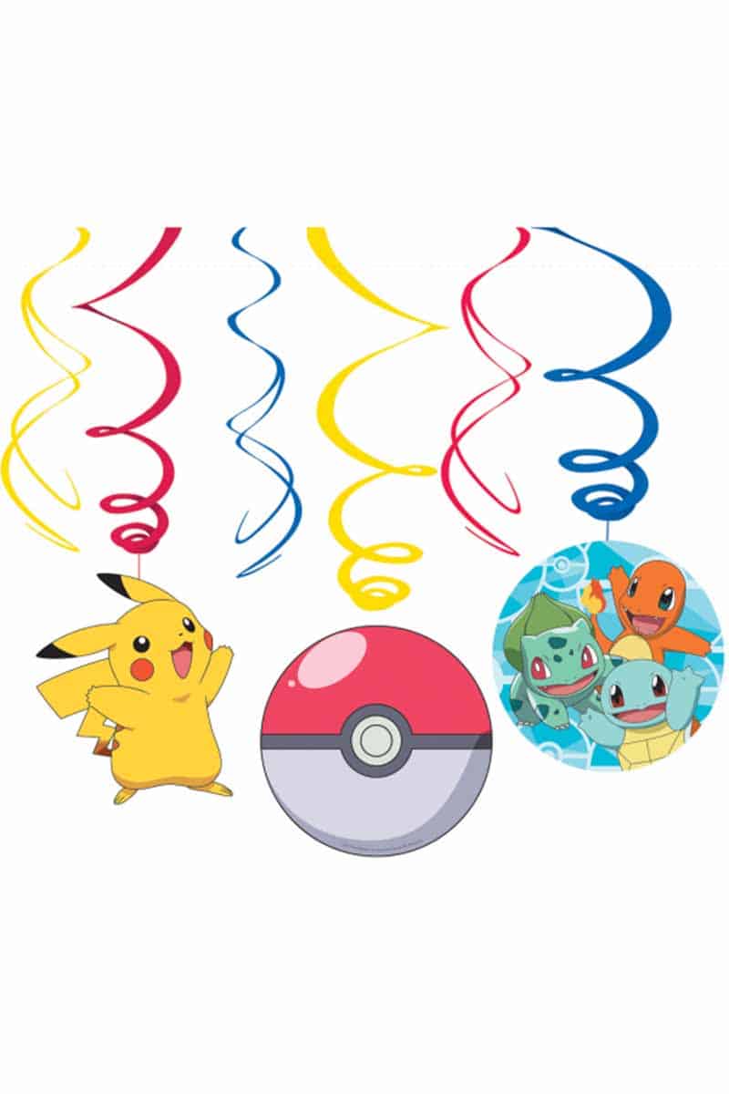 Pokemon Dekorationer x 6