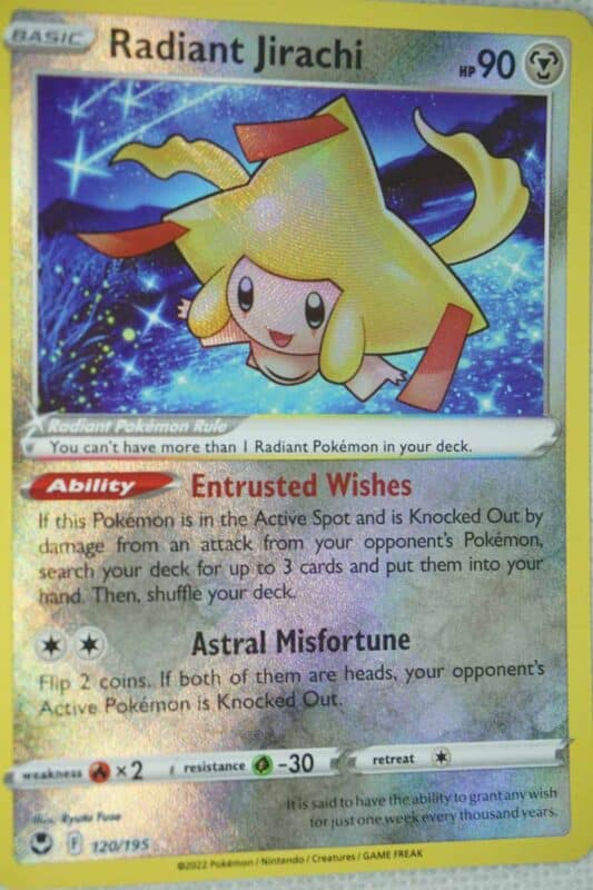 Radiant Jirachi Silver Tempest Pokemon TCG: Radiant Jirachi 120/195 Silver  Tempest Radiant Rare Card - Near Mint Condition