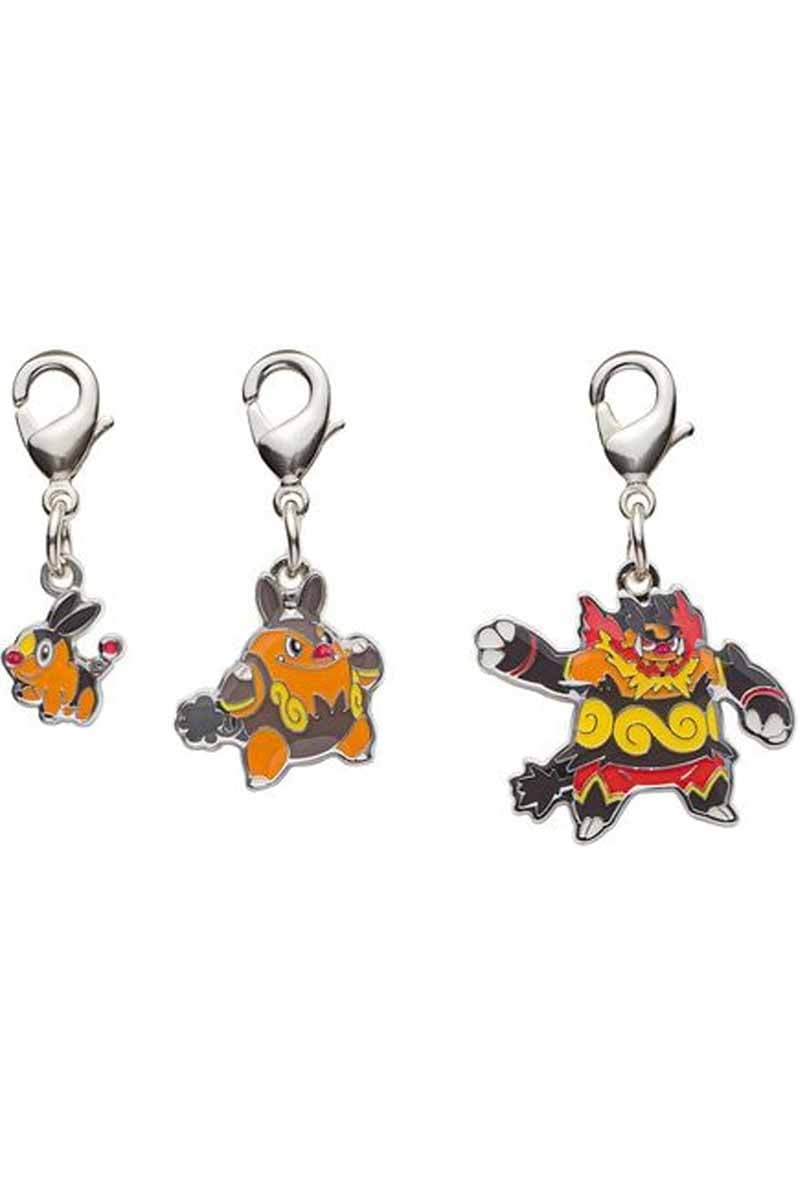 Japanske Nøgleringe med Emboar, Pignite og Tepig