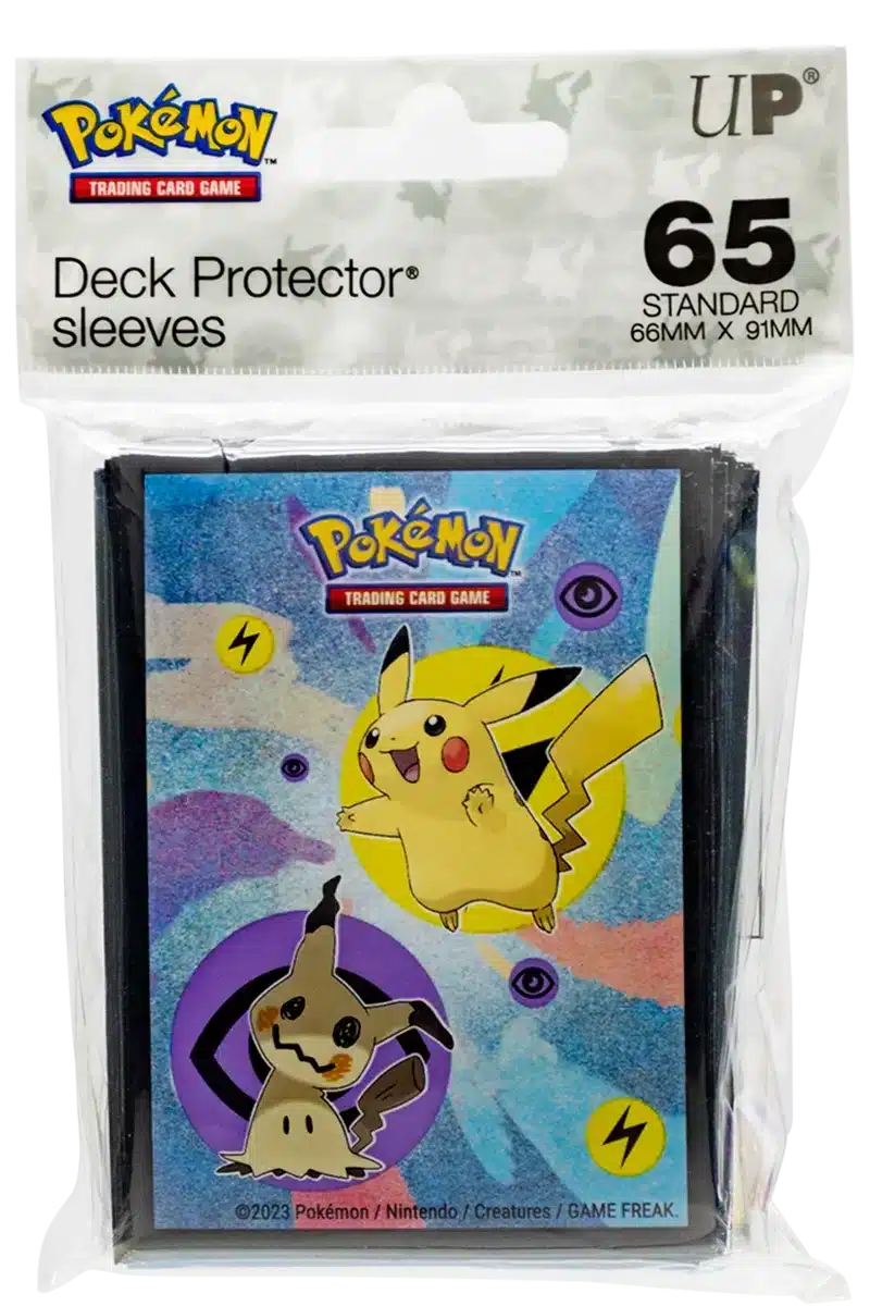 65 lommer med Pikachu og Mimikyu