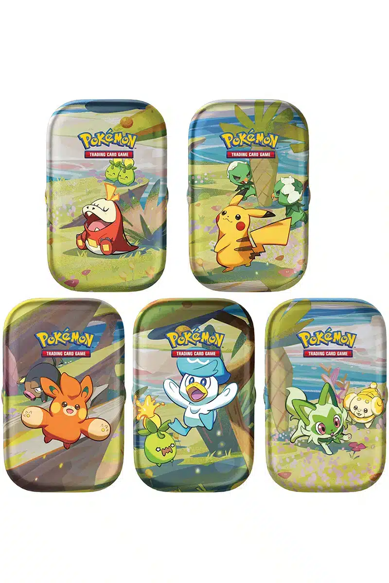 thumbnail image 2 of Pokemon - Paldea Friends Mini Tin - Complete 5 Piece Set 2 of 10
