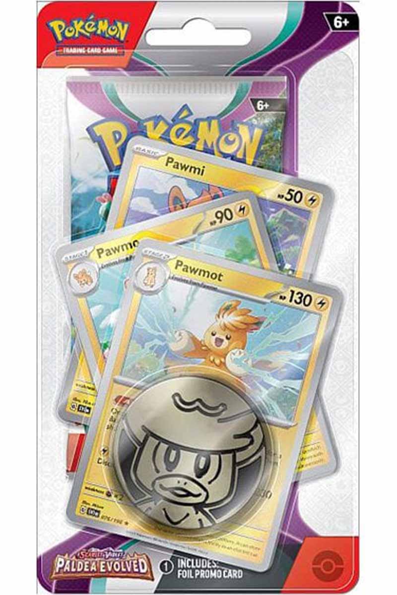 Paldea Evolved Premium Blisterpakke med Pawmot