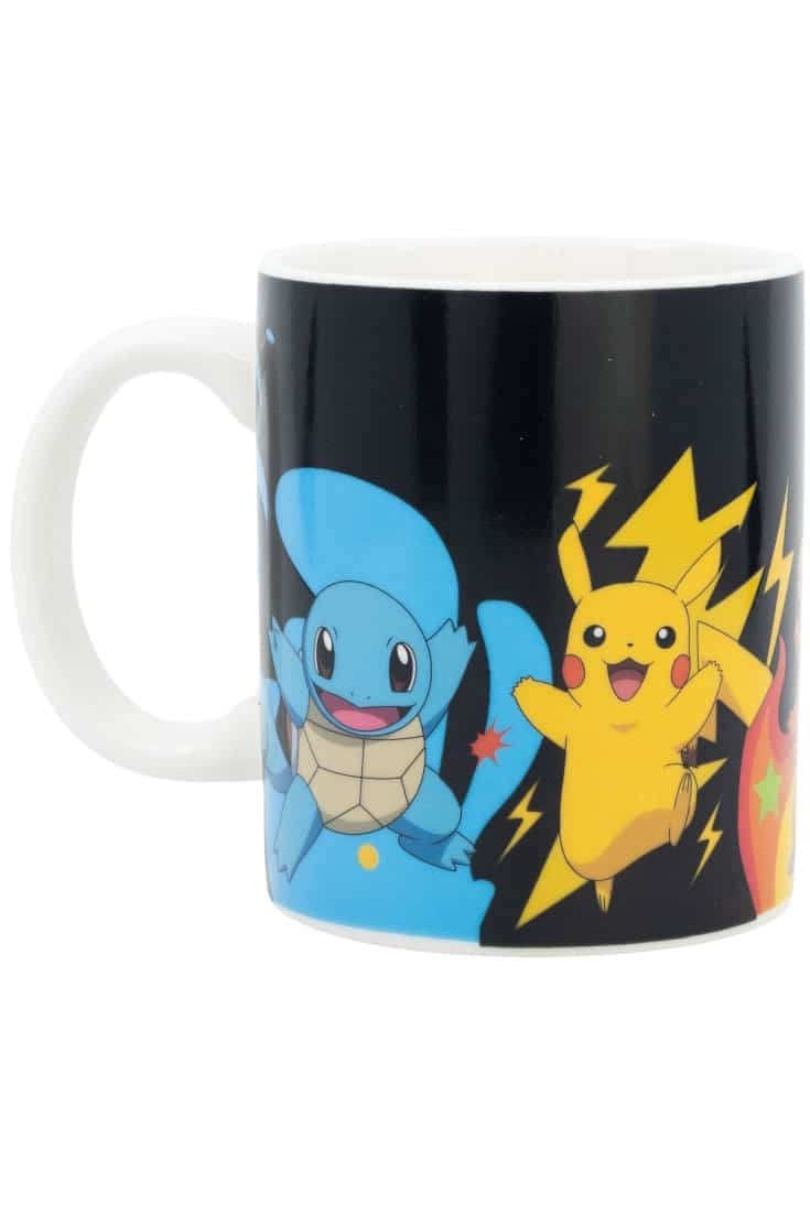 Krus med Pikachu og Kanto Starters og Farveskift