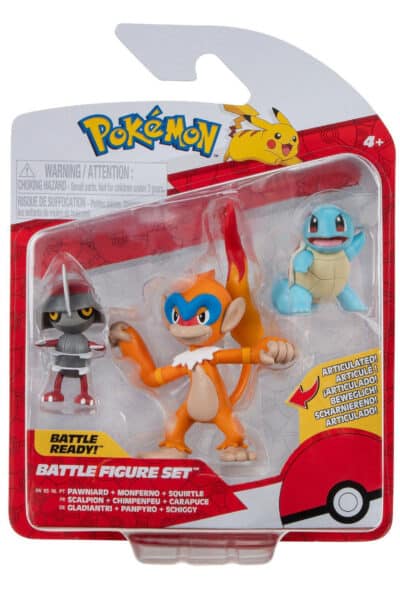 Monferno, Pawniard og Squirtle Figurer