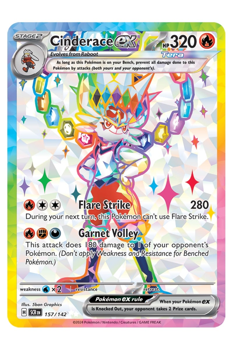 Shiny Cinderace ex 157/142 Secret Rare