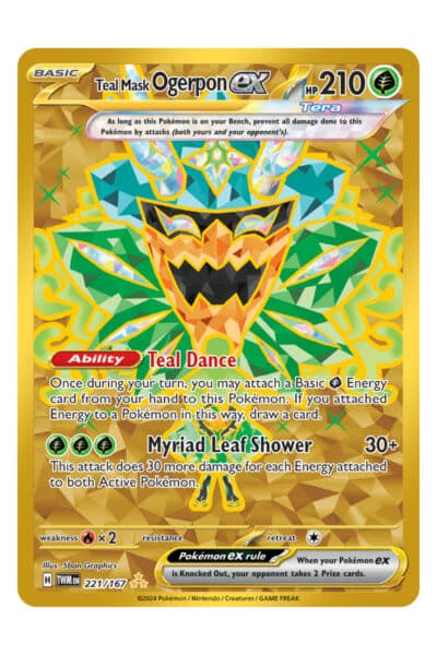 Teal Mask Ogerpon ex 222/167 Gold Secret