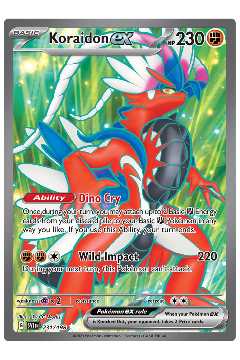 Koraidon ex secret rare 231/198
