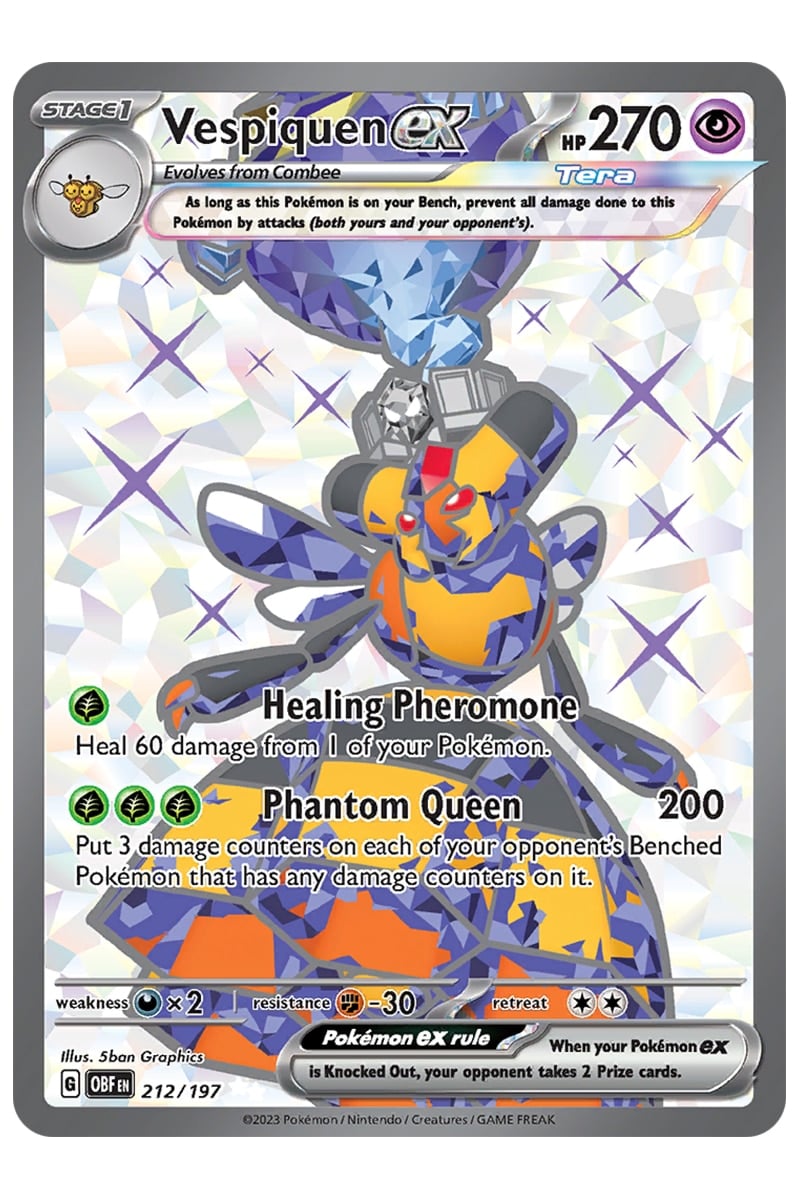 Shiny Vespiquen ex 212/197 Secret Rare