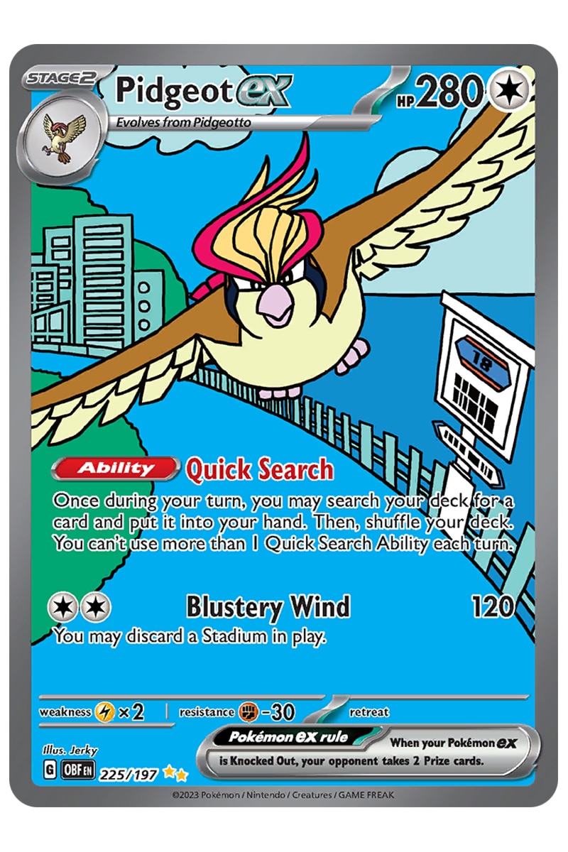 Pidgeot ex 225/197 Full Art
