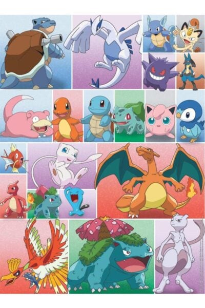 To Pokemon Puslespil med 500 Brikker