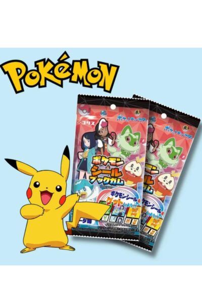 Pokemon Pakke med Klistermærker og Tyggegummi