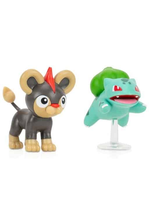 Litleo & Bulbasaur Battle Figurer