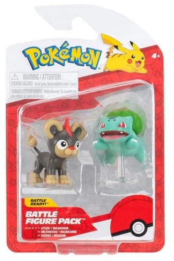 Litleo & Bulbasaur Battle Figurer