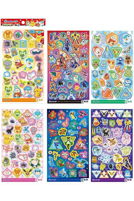 Japanske Pokemon Klistermærker x 6