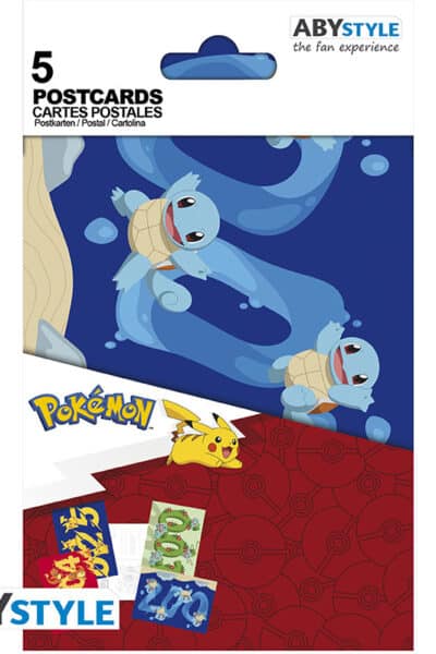 5 Pokemon Postkort