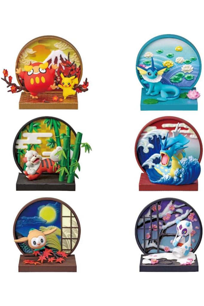 Pokemon Vindue Udstillingsfigurer 6 stk