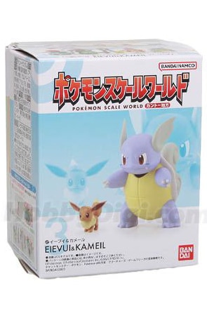Japansk Kanto Sæt med Wartortle og Eevee Figurer