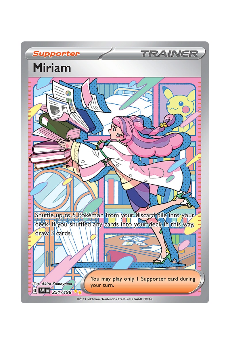 pokemon tcg scarlet and violet 251 198 miriam trainer card - ex 238/198 - & - Ultra Rare this item offers a spectacular aesthetic for a gallery SOLD* Pokemon Miriam 251/198 Scarlet