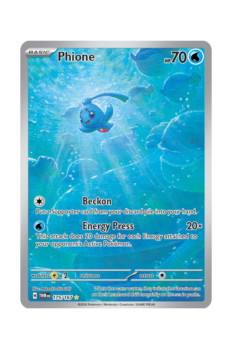 Phione - 175/167 - Illustration Rare - Twilight Masquerade - Pokémon T