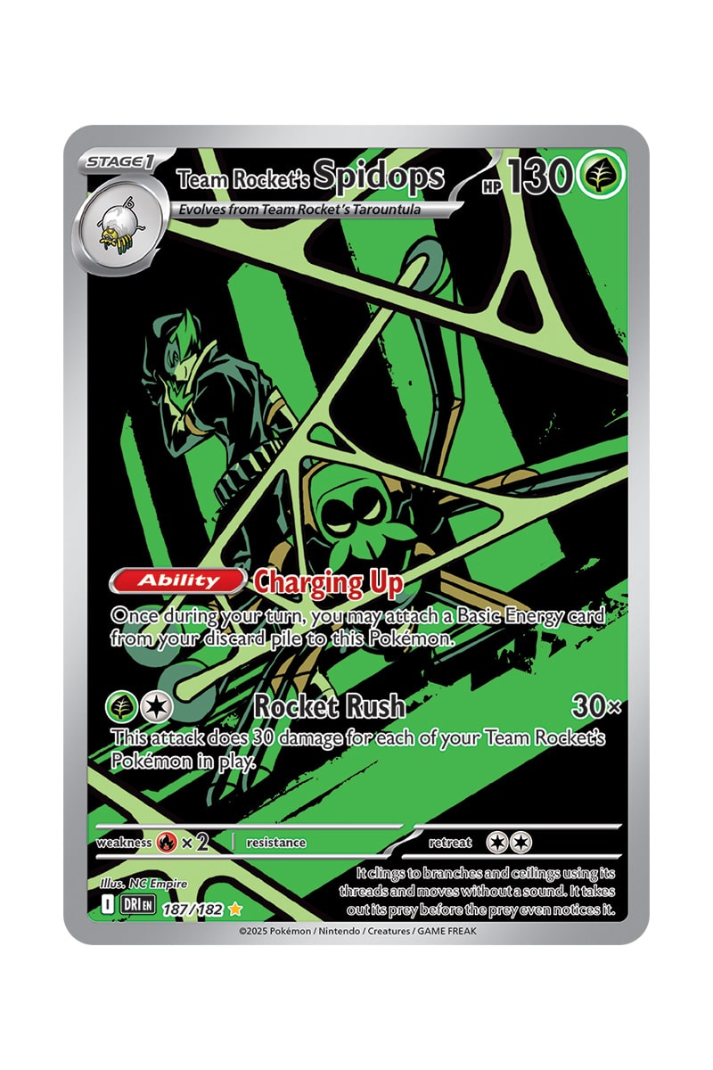 Team Rocket's Spidops 187/182 Full Art