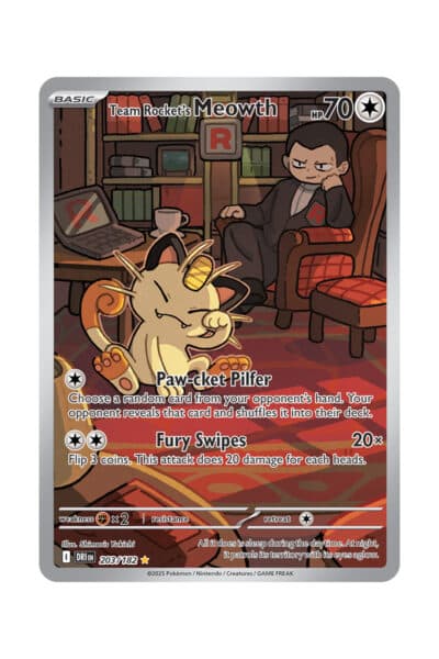 Team Rocket's Meowth 203/182 Full Art