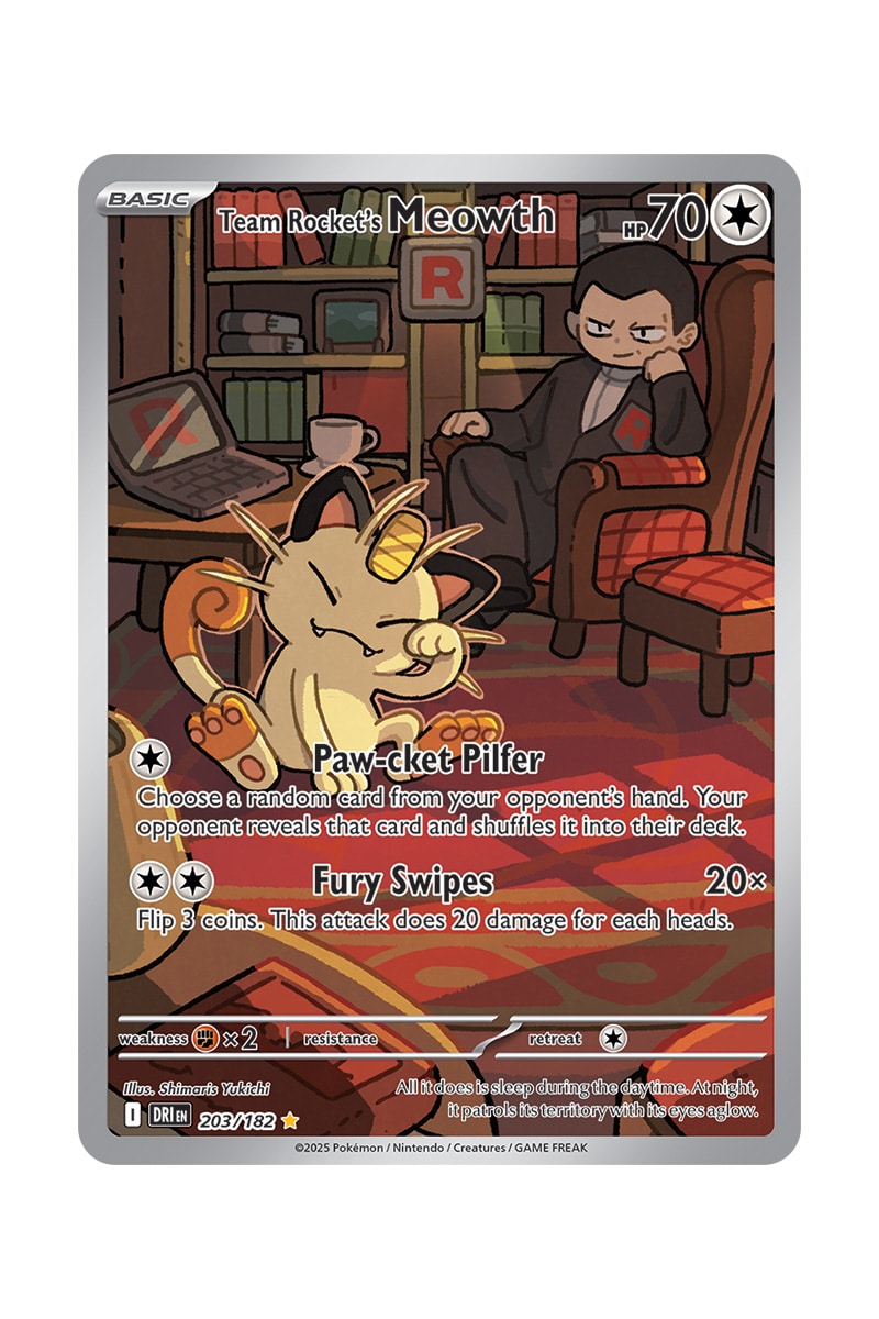 Team Rocket's Meowth 203/182 Full Art
