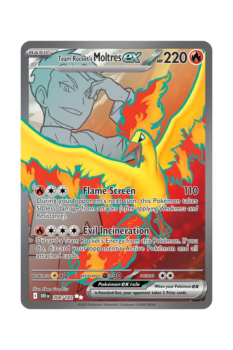 Team Rocket's Moltres ex 208/182