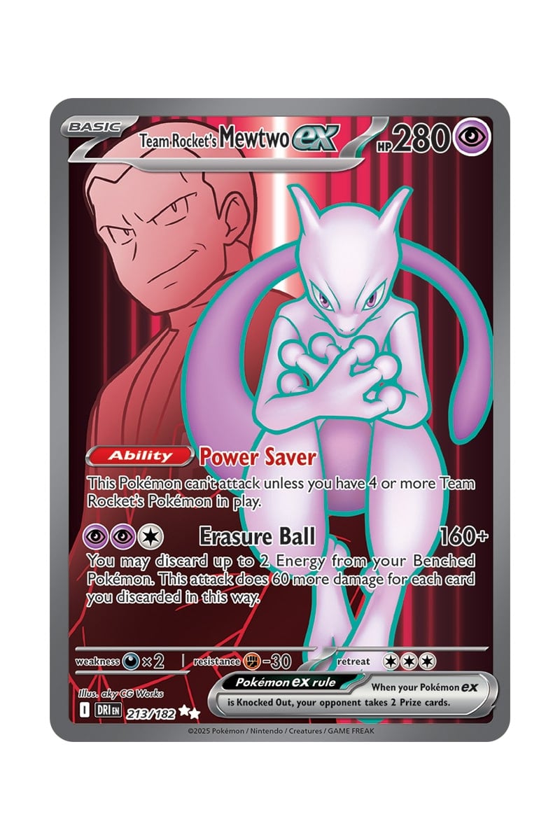 Team Rocket's Mewtwo ex 213/182