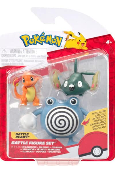 Poliwhirl Trubbish og Charmander Figurer