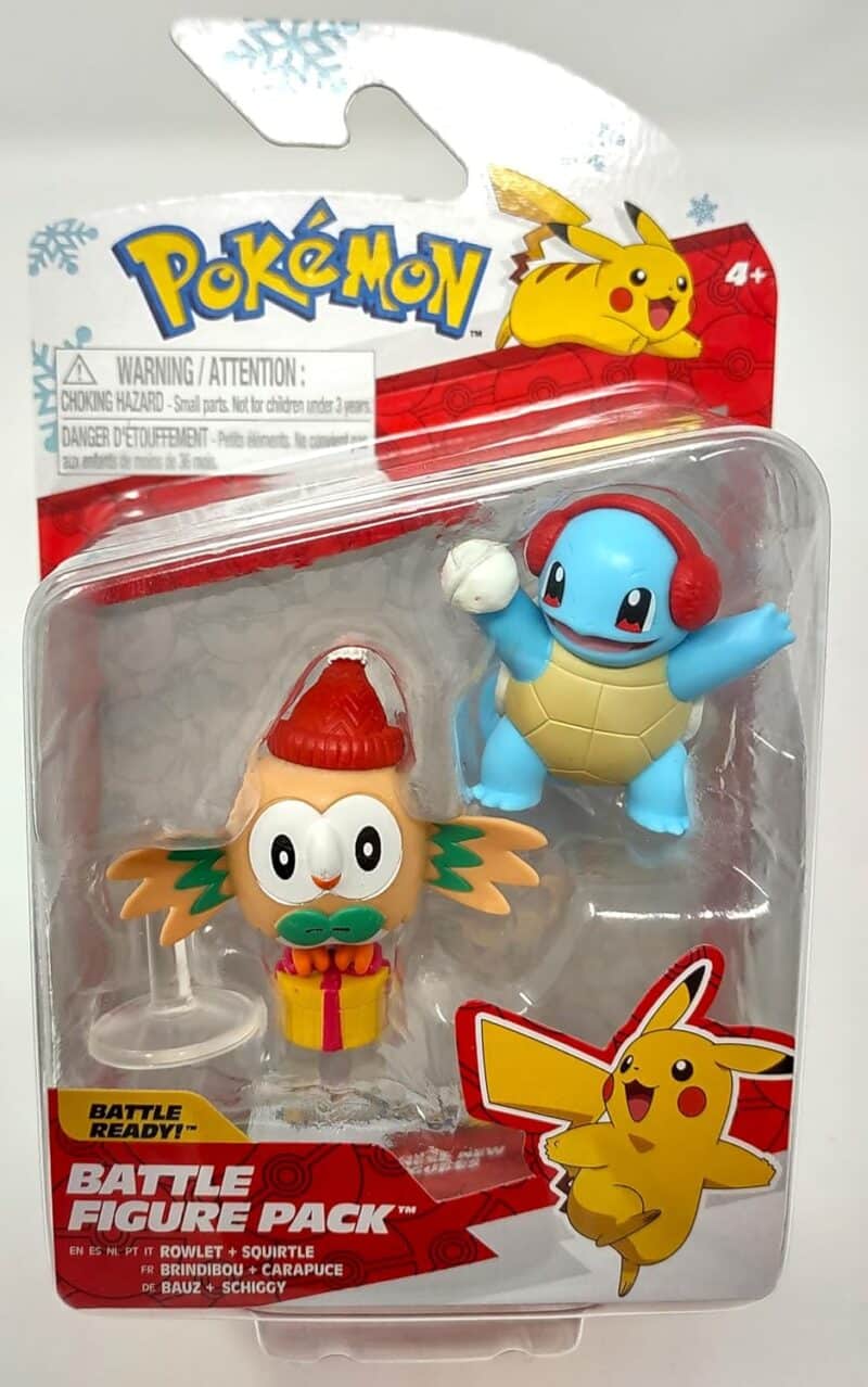 Squirtle og Rowlet Julefigurer