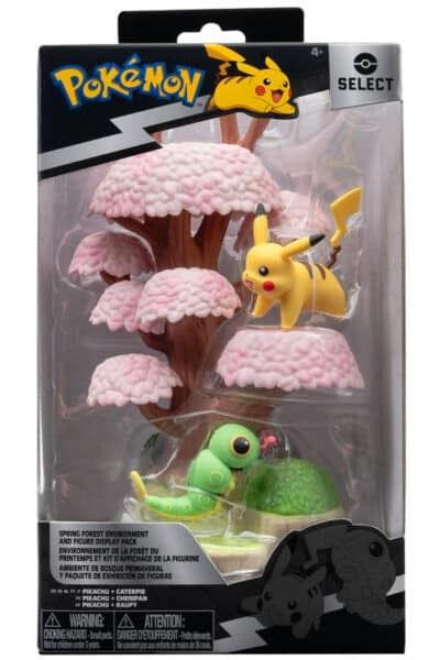 Pikachu og Caterpie Figurer i Skovtema