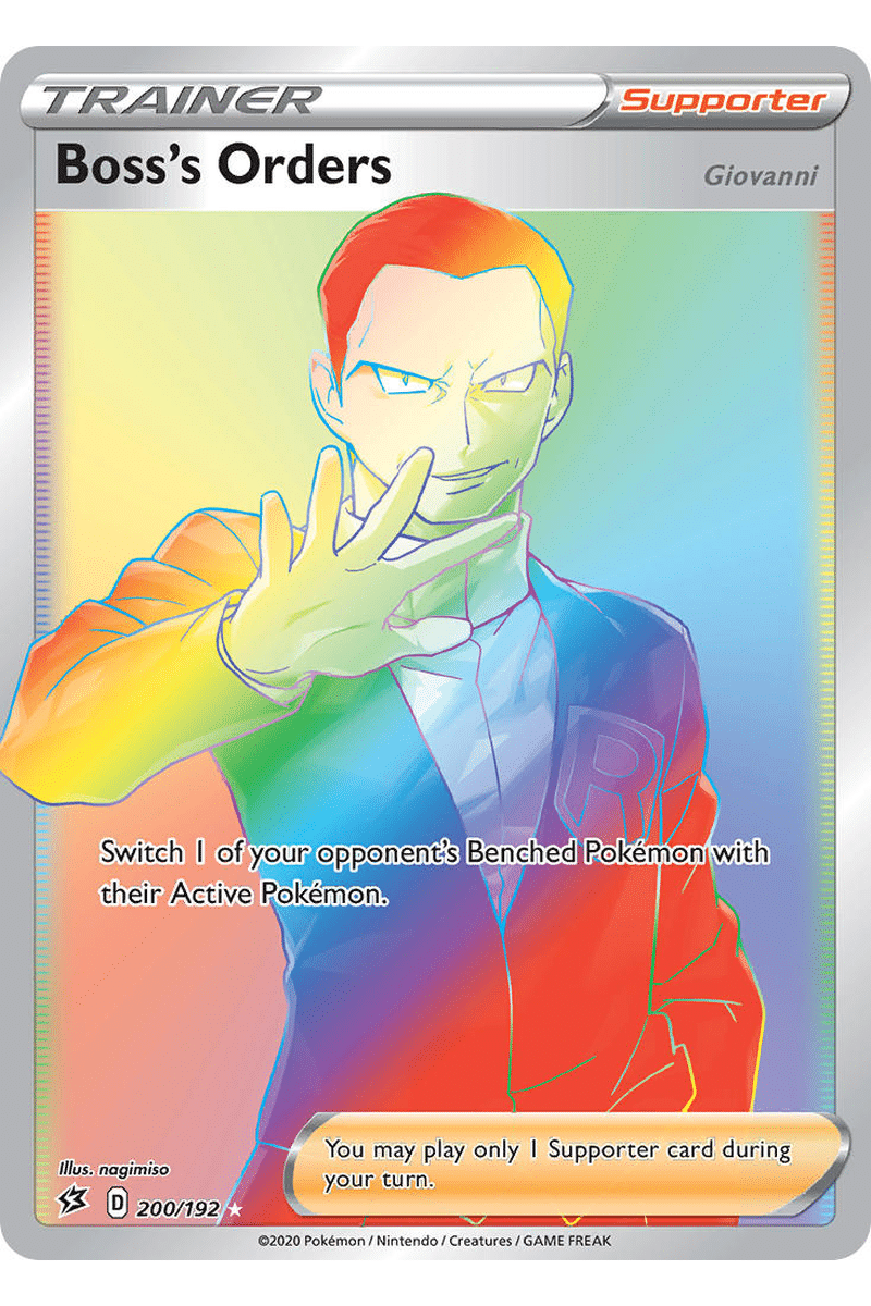 Boss’s Orders – Giovanni 200/192 Rainbow Full Art