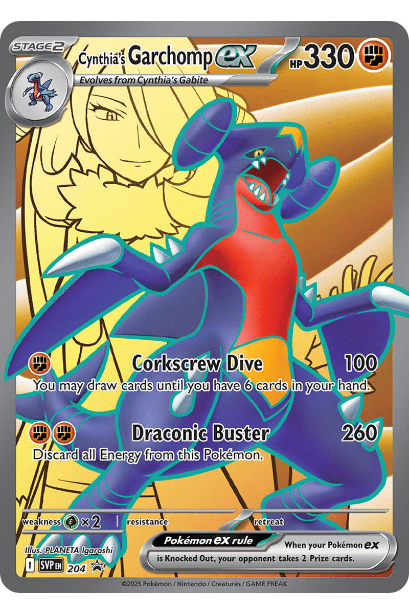 Cynthia's Garchomp ex 204 Full Art