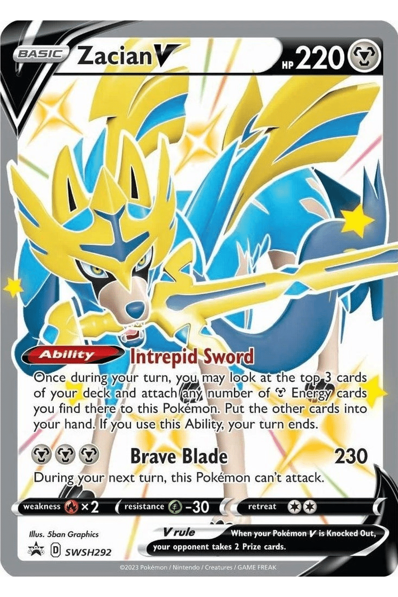 Zacian V SWSH292 Shiny Full Art