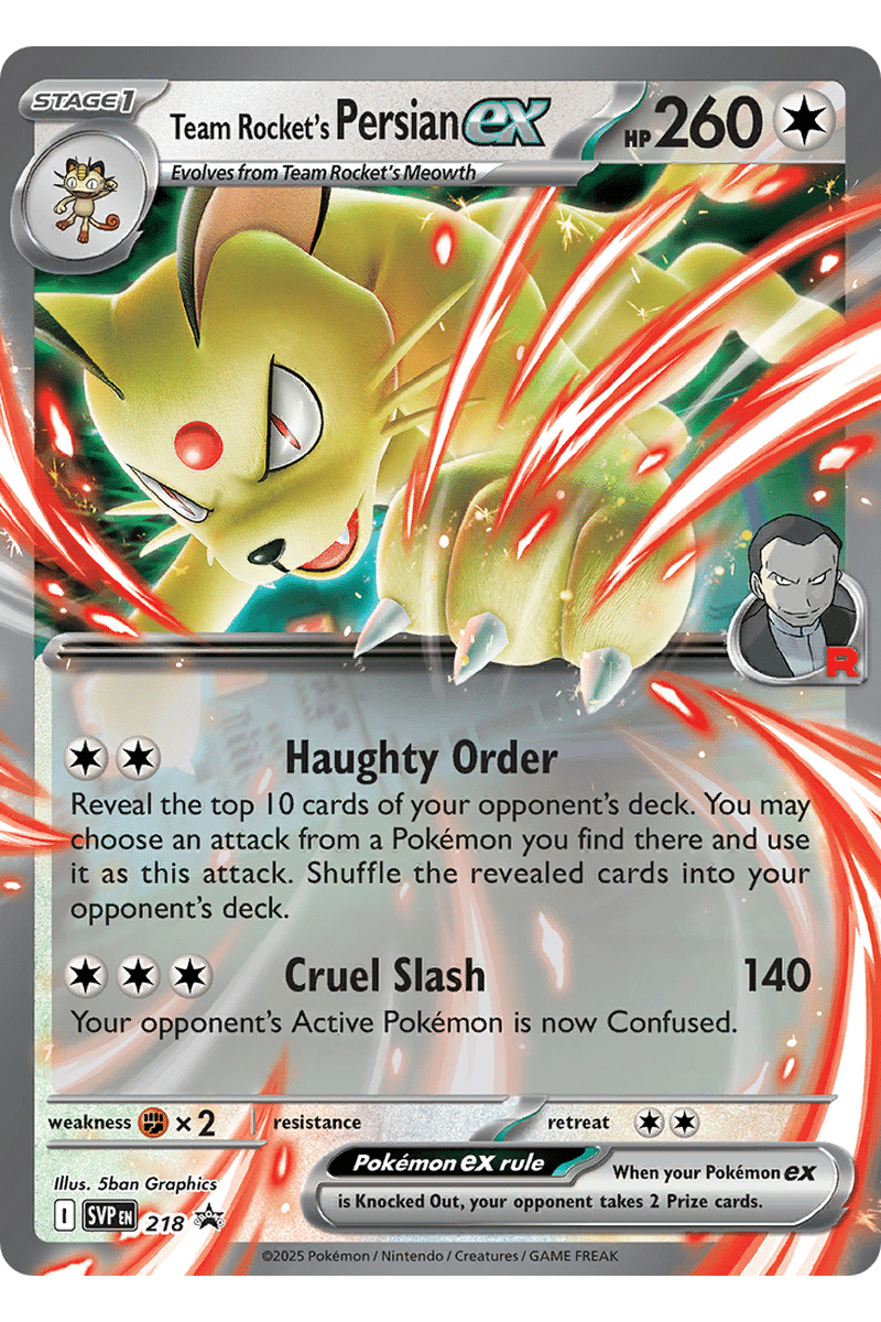 Team Rocket's Persian ex 218