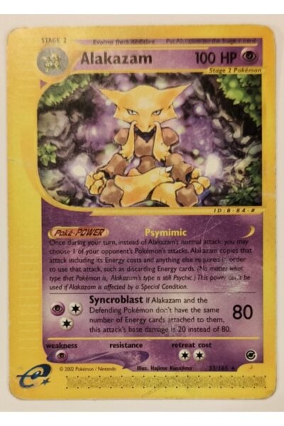 Alakazam #33/165 Rare fra Expedition Base Set, Pokémon TCG