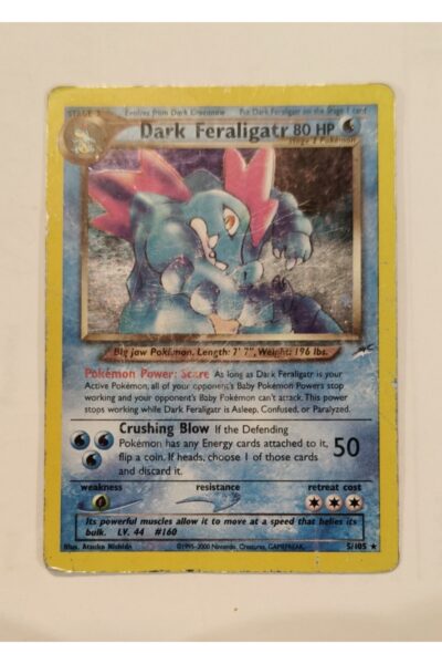 Dark Feraligatr, Rare Holo-kort nummer 5/105 fra Neo Destiny