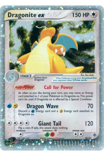 Dragonite ex, Rare Holo EX kort nummer 90/97 fra sættet Dragon i Pokémon TCG's EX-serie