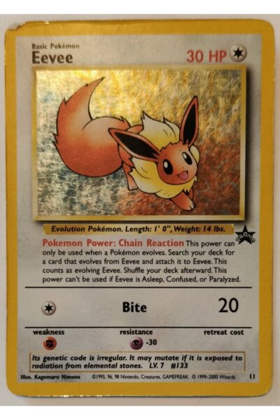 Eevee 11/53 Promo-kort fra Wizards Black Star Promos, illustreret af Kagemaru Himeno
