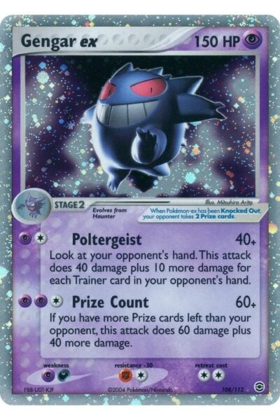 Gengar ex, nummer 108/112, fra sættet FireRed & LeafGreen