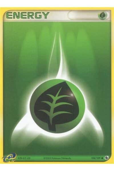 Grass Energy, Basic Energy-kort nummer 104/109 fra Pokémon TCG-sættet Ruby & Sapphire