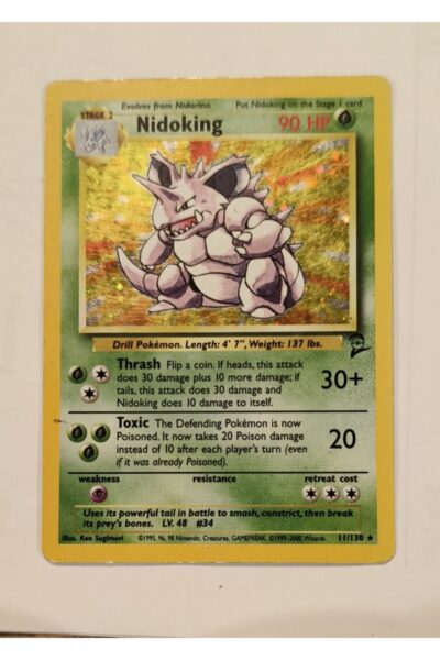 Nidoking 11/130 Rare Holo fra Base Set 2
