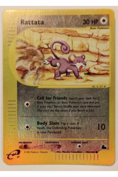 Rattata Pokémon-kort nummer 90/144 fra sættet Skyridge