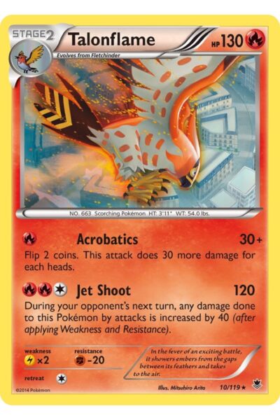 Talonflame kort fra Phantom Forces, illustreret af Mitsuhiro Arita