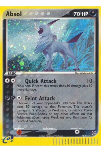 Absol 96/95 Rare Secret fra Team Magma vs Team Aqua, illustreret af Mitsuhiro Arita
