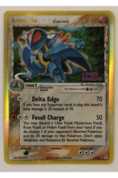 Armaldo δ, Rare Holo Pokémon-kort nummer 1/110 fra sættet Holon Phantoms
