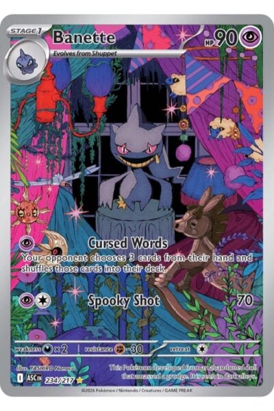 Banette 234/217 Illustration Rare fra Ascended Heroes, illustreret af YASHIRO Nanaco