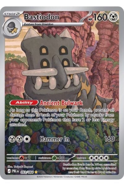 Bastiodon 93/84 Illustration Rare fra Pitch Black med illustration af Yoriyuki Ikegami