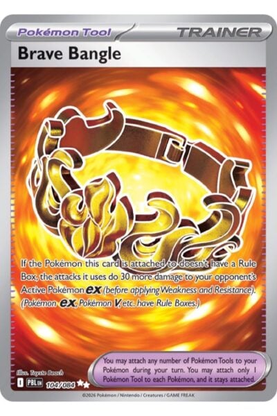 Brave Bangle, Pokémon Tool-kort fra Pitch Black, illustreret af Toyste Beach